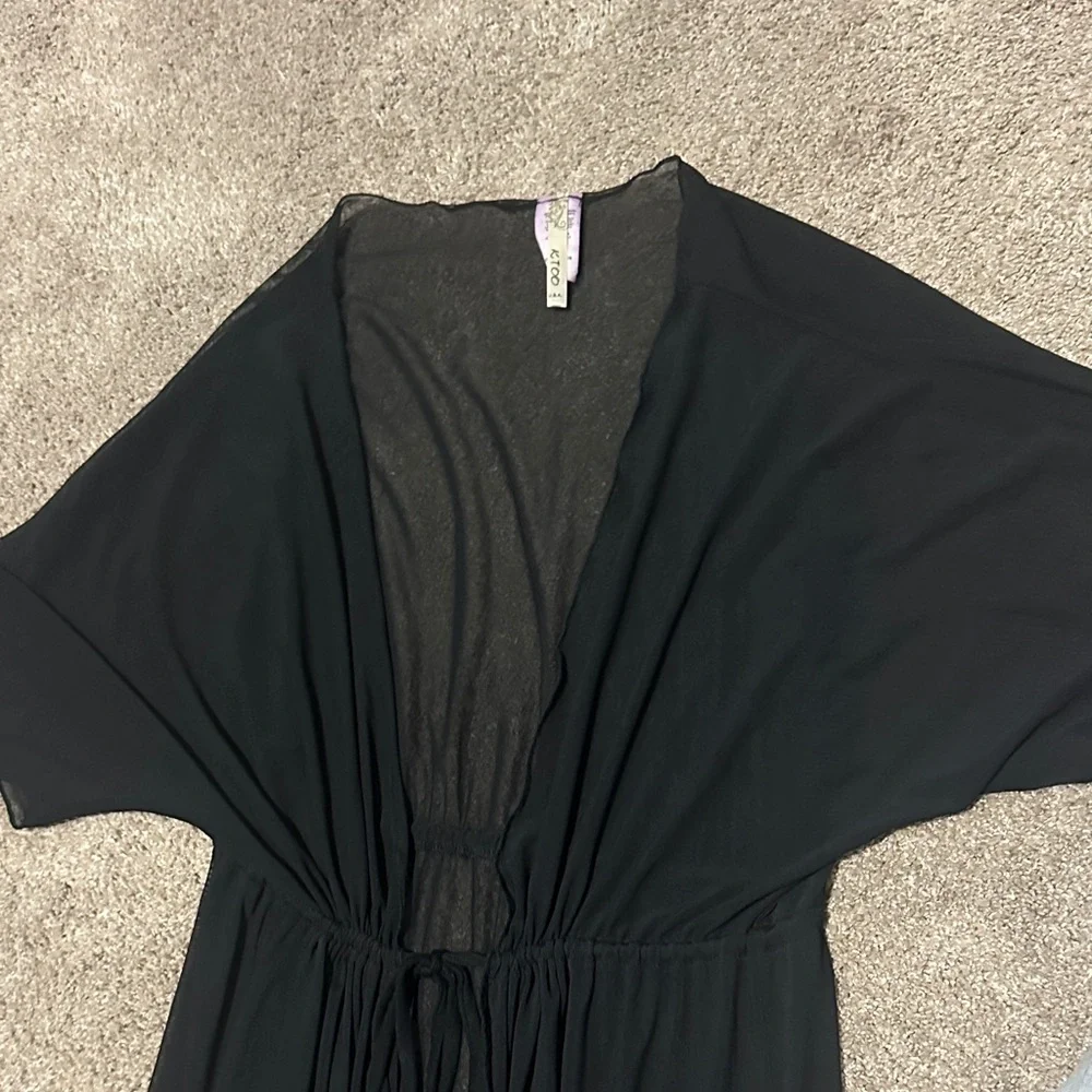 Elan Black Sheer Maxi overlay - Picture 2 of 5